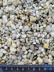 Галька крымская жемчужная фр. 5-10 мм.  купить в Волжском фото Камень Клуб