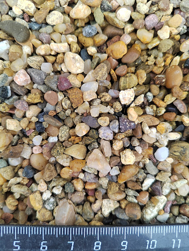 Галька речная окат (рыжая) фр.3-5 мм купить в Волжском 