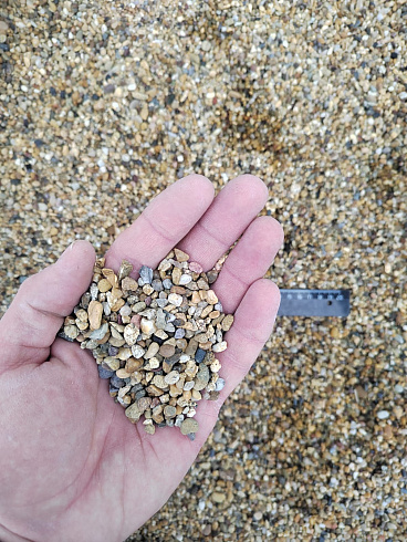 Галька речная окат (рыжая) фр.3-5 мм купить в Волжском 