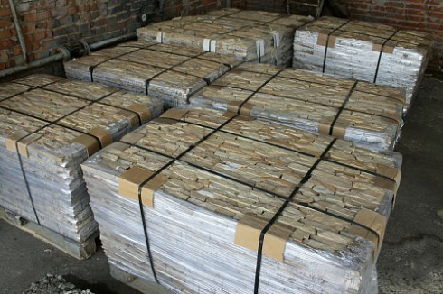 Kamenclub.ru: Песчаник (лапша) art PSG-3-01  купить в Волжском    2300 руб/кв.м   фото КАМЕНЬ КЛУБ