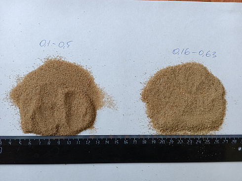 Кварцевый песок для площадок фр. 0,16-0,63 мм.  купить в Волжском фото Камень Клуб