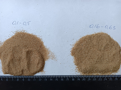 Кварцевый песок для площадок фр. 0,16-0,63 мм.  купить в Волжском фото Камень Клуб