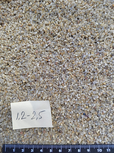 Кварцевый песок сухой фракцинированный фр. 1,2-2,5 мм.  купить в Волжском фото Камень Клуб