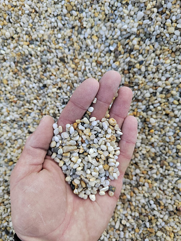 фото Галька крымская жемчужная фр. 3-5 мм. купить в Волжском  в интернет-портале КАМЕНЬ КЛУБ