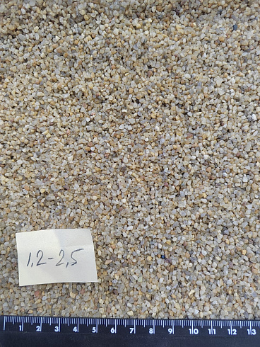 Кварцевый песок сухой фракцинированный фр. 1,2-2,5 мм.  купить в Волжском фото Камень Клуб