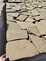 Kamenclub.ru: Песчаник пластушка серо-зеленый (3,0 см)  купить в Волжском песчаник серо-зеленый, серый, зеленый песчаник пластушка колотый рваный ландшафтный 10200 руб/м3   фото КАМЕНЬ КЛУБ