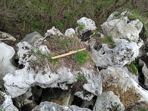 Kamenclub.ru: Выветренный известняк (степной) фр. 500-1500 мм.  купить в Волжском    10000 руб/т   фото КАМЕНЬ КЛУБ