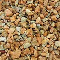 Kamenclub.ru: Щебень крошка желтый (ЗЛАТОЛИТ) фр. 10-20 мм.  купить в Волжском златолит бежевый, золотистый, желтый каменная декоративная крошка щебня златолита 10800 руб/т   фото КАМЕНЬ КЛУБ