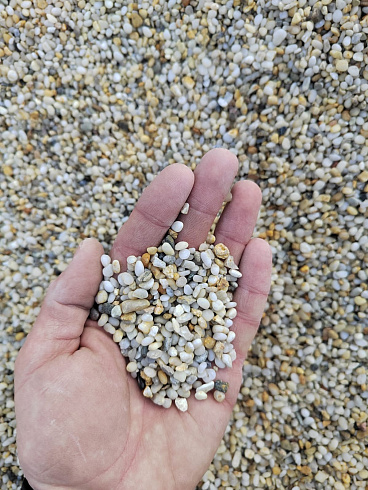 фото Галька крымская жемчужная фр. 3-5 мм. купить в Волжском  в интернет-портале КАМЕНЬ КЛУБ